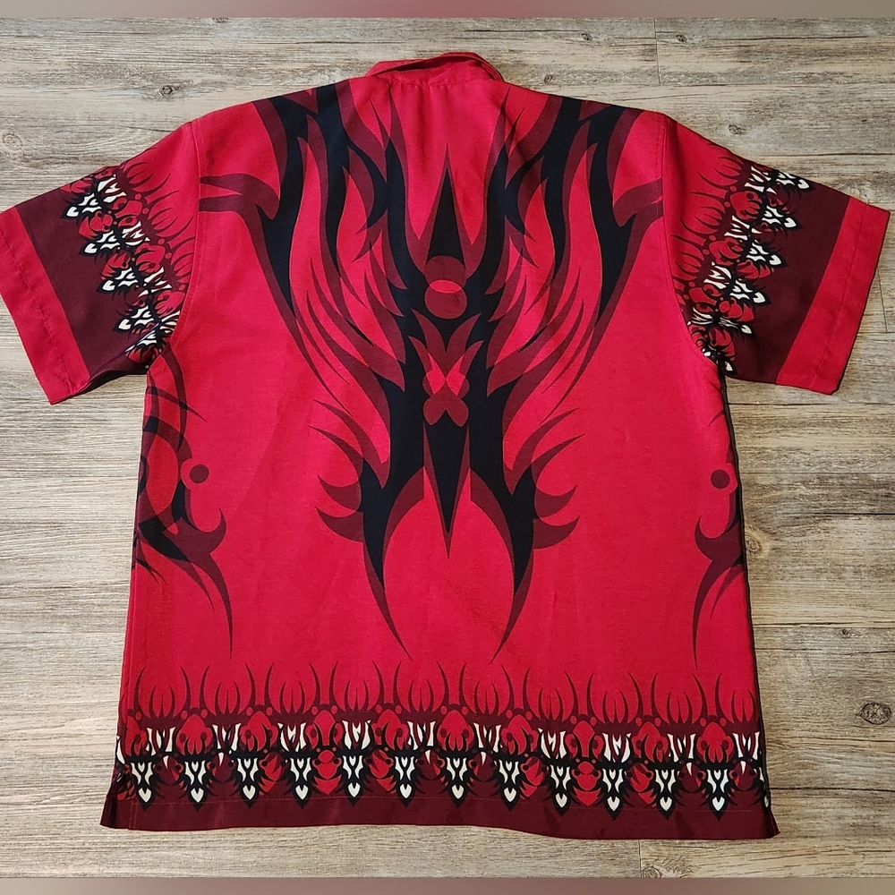 Tribal Print Malibu Dreams Las Vegas Button Down Shirt size XL. - Picture 2 of 8